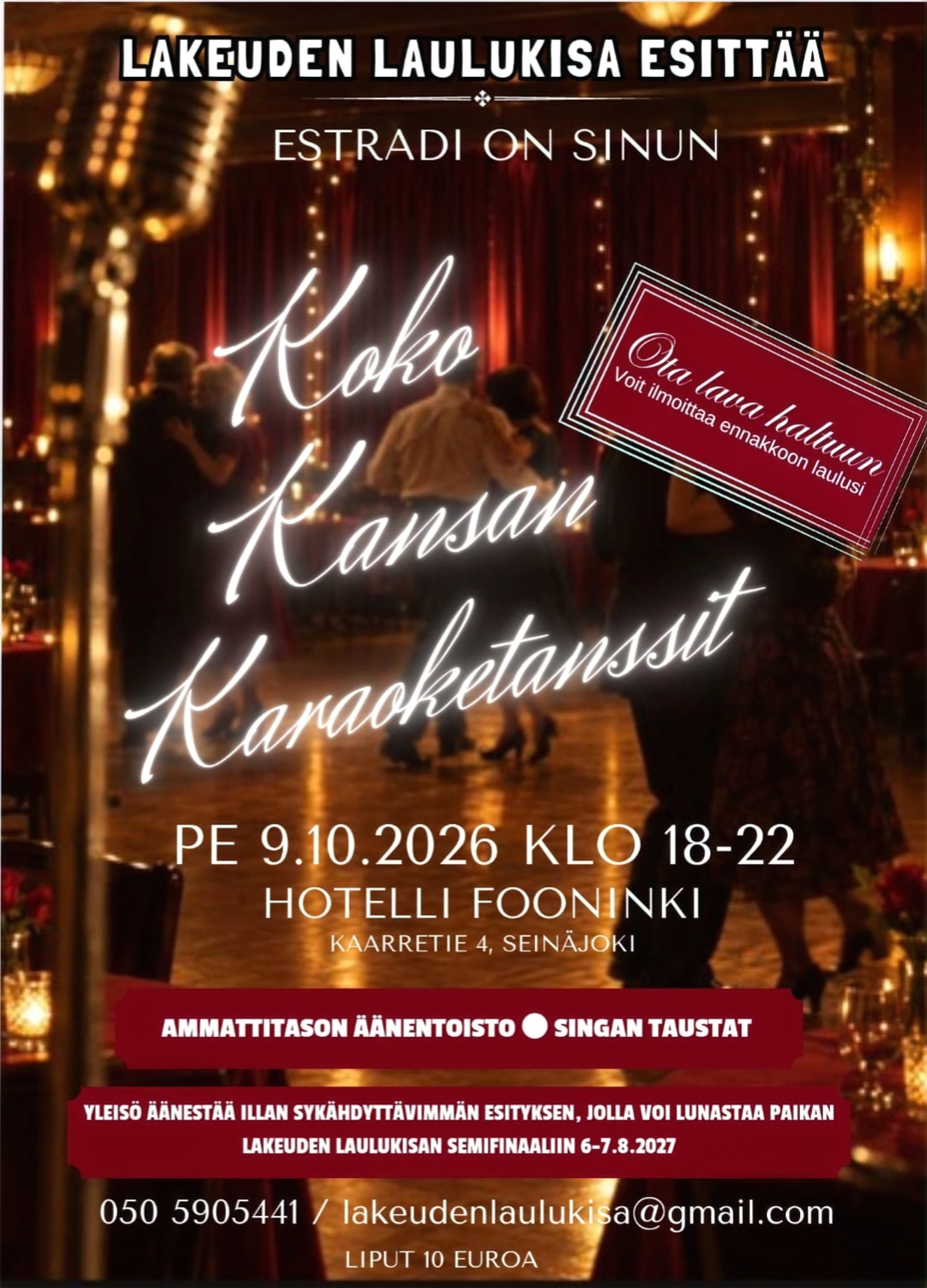 Koko kansan KARAOKETANSSIT Hotelli Fooningissa